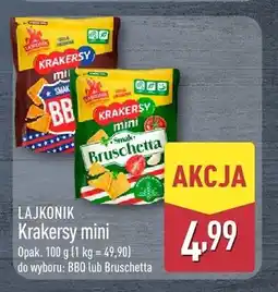 ALDI Krakersy mini BBQ Lajkonik oferta