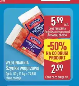 ALDI Szynka wieprzowa surowa Wędliniarnia oferta