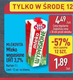 ALDI Mleko wypasione UHT 3,2% Mlekovita oferta