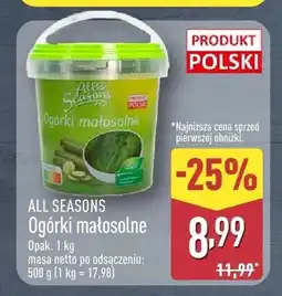 ALDI Ogórki małosolne All Seasons oferta