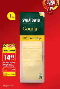 Biedronka Ser żółty Gouda w plastrach Światowid oferta
