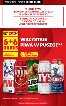 Biedronka Wszystkie piwa w puszce oferta