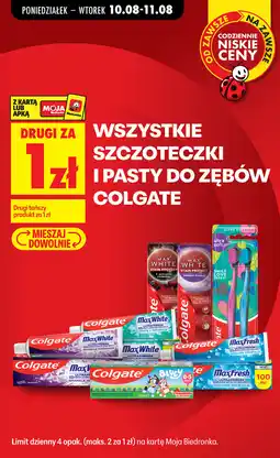 Biedronka Szczoteczki i pasty do zębów Colgate oferta
