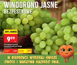 Biedronka Winogrono jasne bezpestkowe na wagę oferta