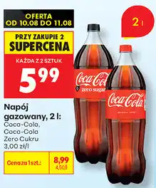 Biedronka Napój gazowany Coca-Cola, Coca-Cola Zero Cukru oferta