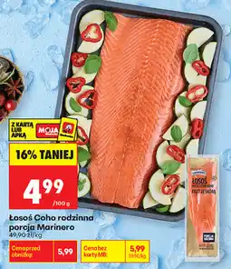 Biedronka Łosoś Coho rodzinna porcja Marinero oferta