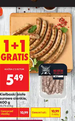 Biedronka Kiełbaski białe surowe cienkie Czas na Grill oferta