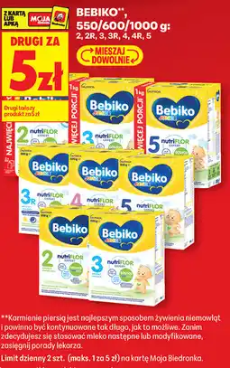 Biedronka Mleko modyfikowane Bebiko 2, 2R, 3, 3R, 4, 4R, 5 oferta