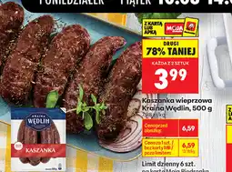 Biedronka Kaszanka wieprzowa Kraina Wędlin oferta