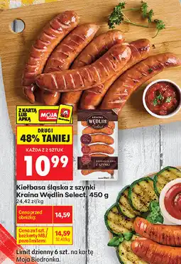 Biedronka Kiełbasa śląska z szynki Kraina Wędlin Select oferta