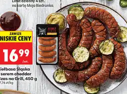 Biedronka Kiełbasa Śląska z serem cheddar Czas na Grill oferta