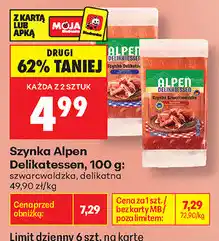 Biedronka Szynka Alpen Delikatessen oferta