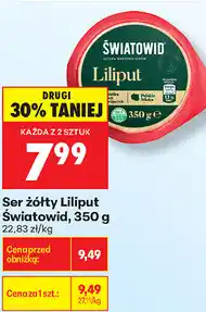 Biedronka Ser żółty Liliput Światowid oferta