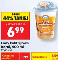 Biedronka Lody koktajlowe Koral oferta