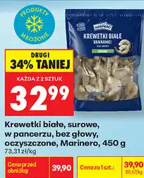 Biedronka Krewetki białe, surowe, w pancerzu, bez głowy, oczyszczone, Marinero oferta
