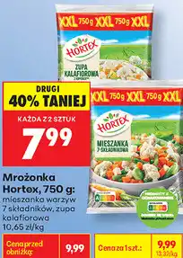 Biedronka Mrożonka Hortex (mieszanka warzyw 7 składników, zupa kalafiorowa) oferta