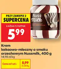 Biedronka Krem kakaowo-mleczny o smaku orzechowym Nussmilk oferta
