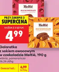 Biedronka Galaretka z sokiem owocowym w czekoladzie Meltie oferta