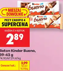 Biedronka Baton Kinder Bueno oferta