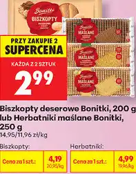 Biedronka Biszkopty deserowe Bonitki lub Herbatniki maślane Bonitki oferta