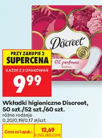 Biedronka Wkładki higieniczne Discreet, 50 szt./52 szt./60 szt oferta