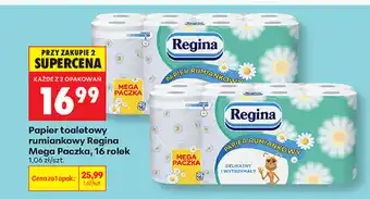 Biedronka Papier toaletowy rumiankowy Regina Mega Paczka, 16 rolek oferta