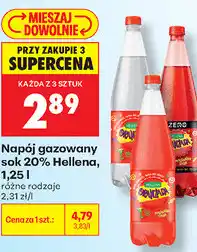 Biedronka Napój gazowany sok 20% Hellena oferta