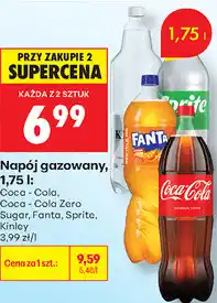 Biedronka Napój gazowany Coca-Cola, Coca-Cola Zero Sugar, Fanta, Sprite, Kinley oferta
