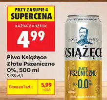 Biedronka Piwo Książęce Złote Pszeniczne 0% oferta