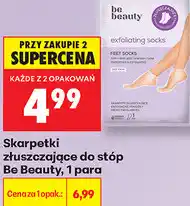 Biedronka Skarpetki złuszczające do stóp Be Beauty, 1 para oferta