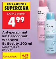 Biedronka Antyperspirant lub Dezodorant w spray'u Be Beauty oferta