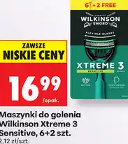 Biedronka Maszynki do golenia Wilkinson Xtreme 3 Sensitive, 6+2 szt oferta