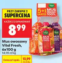 Biedronka Mus owocowy Vital Fresh oferta