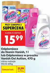 Biedronka Odplamiacz do tkanin Vanish / Odplamiacz w proszku Vanish Oxi Action oferta