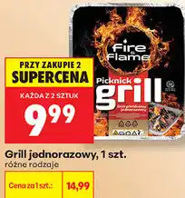 Biedronka Grill jednorazowy Picknick grill Fire Flame oferta