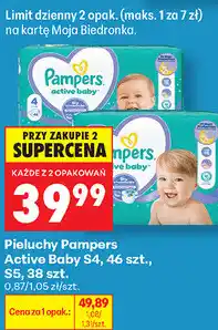 Biedronka Pieluchy Pampers Active Baby S4, 46 szt., S5, 38 szt oferta