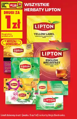 Biedronka Wszystkie herbaty Lipton oferta