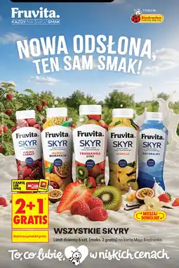 Biedronka Fruvita Skyr jogurt pitny typu islandzkiego oferta