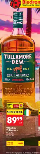Biedronka Whiskey Tullamore D.E.W. 40% oferta