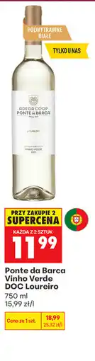 Biedronka Wino białe Ponte da Barca Vinho Verde DOC Loureiro oferta