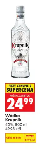 Biedronka Wódka Krupnik 40% oferta