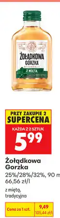 Biedronka Żołądkowa Gorzka z miętą, tradycyjna oferta