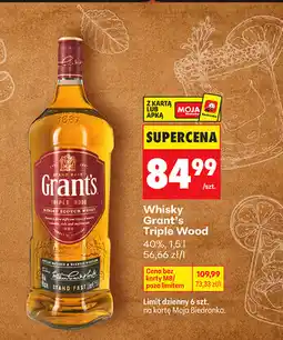 Biedronka Whisky Grant's Triple Wood oferta