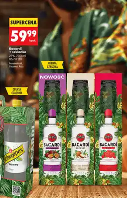 Biedronka Bacardi + szklanka (Passion Fruit, Coconut, Razz) oferta