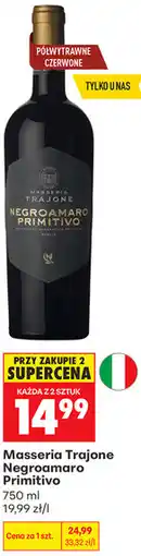 Biedronka Wino Masseria Trajone Negroamaro Primitivo oferta