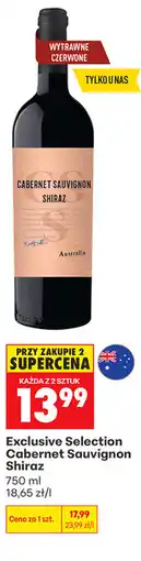 Biedronka Wino czerwone wytrawne Exclusive Selection Cabernet Sauvignon Shiraz oferta