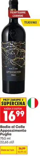 Biedronka Wino Badia al Colle Appassimento Puglia oferta