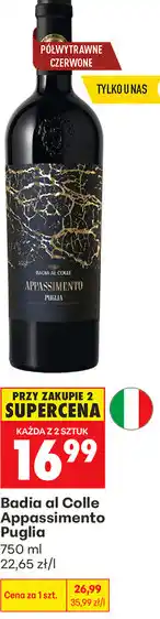 Biedronka Wino Badia al Colle Appassimento Puglia oferta