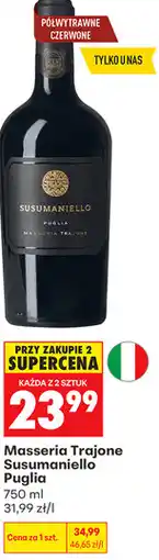Biedronka Wino Masseria Trajone Susumaniello Puglia oferta