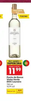 Biedronka Wino półwytrawne białe Ponte da Barca Vinho Verde DOC Loureiro oferta